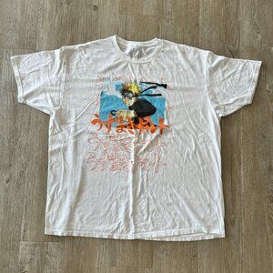 Unisex Naruto White Printed Tshirt - 2XL